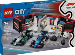 LEGO CITY 60444 garage con monoposto mercedes-amg e alpine f1, auto da corsa giocattolo con 6 minifigure, regalo bambini 7+><noscript><img width=