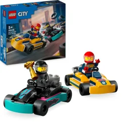 Lego city 60400 go-kart e piloti, modellini da costruire di mini go kart da corsa, veicoli giocattolo per bambini di 5+ anni> Mattoncini