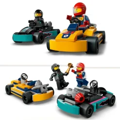Lego city 60400 go-kart e piloti, modellini da costruire di mini go kart da corsa, veicoli giocattolo per bambini di 5+ anni><noscript><img width=