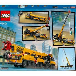Lego city 60409 gru da cantiere mobile gialla, giochi creativi per bambini 9+, veicolo giocattolo con funzioni e 4 minifigure><noscript><img width=