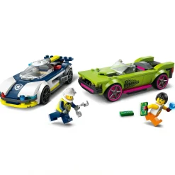 Lego city 60415 inseguimento della macchina da corsa, 2 modellini di auto della polizia, giocattolo per bambini di 6+ anni><noscript><img width=
