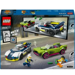 Lego city 60415 inseguimento della macchina da corsa, 2 modellini di auto della polizia, giocattolo per bambini di 6+ anni><noscript><img width=