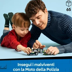 Lego city 60455 inseguimento moto polizia: motocicletta, 2 minifigure 4+><noscript><img width=