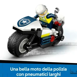 Lego city 60455 inseguimento moto polizia: motocicletta, 2 minifigure 4+><noscript><img width=