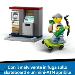 Lego city 60455 inseguimento moto polizia: motocicletta, 2 minifigure 4+><noscript><img width=