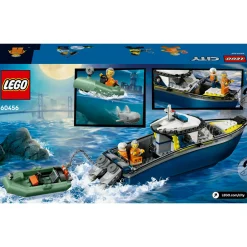 Lego city 60456 inseguimento motoscafo polizia: 2 barche, squalo 6+> Mattoncini