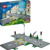 Lego city 60304 piattaforme stradali, set basi con lampioni fosforescenti, semafori giocattolo, cartelli e segnaletica, toys center> Mattoncini