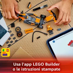 LEGO CITY 60442 pilota e monoposto mclaren f1, modello di macchina giocattolo da formula 1, regalo bambini 6+ fan delle auto><noscript><img width=