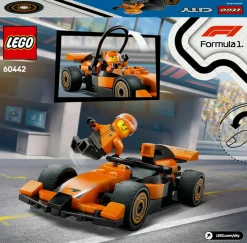 LEGO CITY 60442 pilota e monoposto mclaren f1, modello di macchina giocattolo da formula 1, regalo bambini 6+ fan delle auto><noscript><img width=