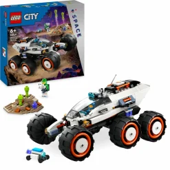 Lego city 60431 rover esploratore spaziale e vita aliena, giochi per bambini 6+ con 2 minifigure di astronauti, robot e 2 alieni> Mattoncini