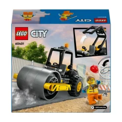 Lego city 60401 rullo compressore, set di costruzioni giocattolo per bambini di 5+ anni, veicolo da cantiere con operaio edile><noscript><img width=