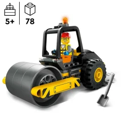 Lego city 60401 rullo compressore, set di costruzioni giocattolo per bambini di 5+ anni, veicolo da cantiere con operaio edile><noscript><img width=