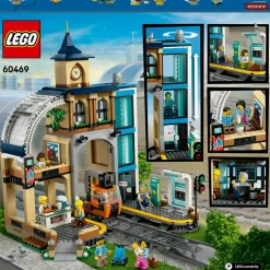 Lego city 60469 stazione centrale: veicolo, ascensore, binario 7+> Mattoncini
