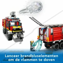 Lego city fire 60374 autopompa dei vigili del fuoco, unità di comando pompieri, camion giocattolo e droni, giochi per bambini><noscript><img width=