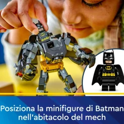 DC COMICS Lego dc 76270 armatura mech di batman, action figure giocattolo, robot snodabile da collezione, giochi creativi per bambini 6+><noscript><img width=