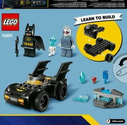 LEGO SUPER HEROES Lego dc 76301 batman e batmobile contro mr. freeze, macchina giocattolo del supereroe con 2 minifigure, giochi per bambini 4+><noscript><img width=
