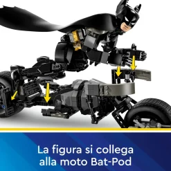 DC COMICS Lego dc 76273 il personaggio costruibile di batman con bat-pod, moto e action figure supereroe giocattolo, regalo per bambini><noscript><img width=