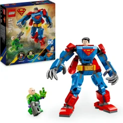 LEGO SUPER HEROES Lego dc 76302 mech di superman contro lex luthor – action figure giocattolo del supereroe con 2 minifigure, giochi bambini 6+> Mattoncini
