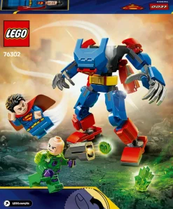 LEGO SUPER HEROES Lego dc 76302 mech di superman contro lex luthor – action figure giocattolo del supereroe con 2 minifigure, giochi bambini 6+><noscript><img width=
