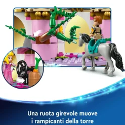 Disney Lego 43240 malefica drago, parte del castello giocattolo da costruire con torri e 2 mini bamboline, giochi bambini 7+><noscript><img width=