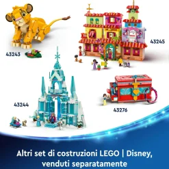 Disney Lego 43240 malefica drago, parte del castello giocattolo da costruire con torri e 2 mini bamboline, giochi bambini 7+><noscript><img width=