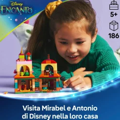 Lego  disney 43261 mini-casa encanto, casa delle bambole giocattolo con 3 personaggi, giochi di fantasia per bambine 5+> Mattoncini