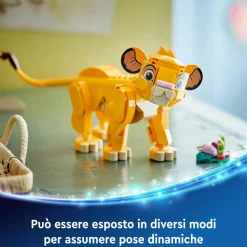Lego disney 43243 simba, il cucciolo del re leone, giochi di fantasia per bambini 6+ anni, personaggio giocattolo costruibile><noscript><img width=