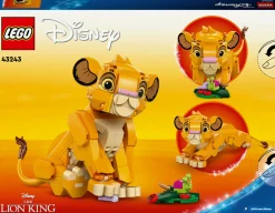 Lego disney 43243 simba, il cucciolo del re leone, giochi di fantasia per bambini 6+ anni, personaggio giocattolo costruibile><noscript><img width=