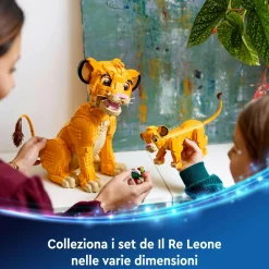 Lego disney 43243 simba, il cucciolo del re leone, giochi di fantasia per bambini 6+ anni, personaggio giocattolo costruibile><noscript><img width=