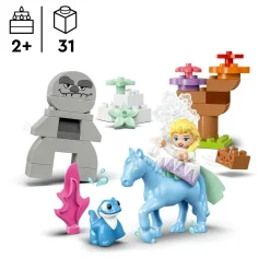Disney Lego duplo 10418 elsa e bruni nella foresta incantata, gioco per bambini 2+ con il cavallo giocattolo nokk di frozen 2><noscript><img width=