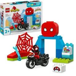Lego duplo marvel 10424 l’avventura in moto di spin, gioco educativo per bambini 2+ con moto gicattolo, set serie tv spidey> Mattoncini