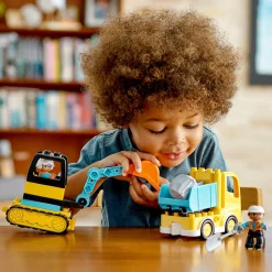 Lego duplo town 10931 camion e scavatrice cingolata, scavatore giocattolo, sviluppo delle abilità motorie, giochi per bambini> Mattoncini