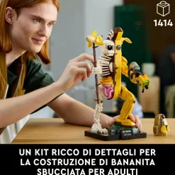 Lego fortnite 77072 bananita sbucciata, personaggio della banana per adulti da collezione, regalo creativo per uomo o donna> Costruzioni Per Adulti|Mattoncini