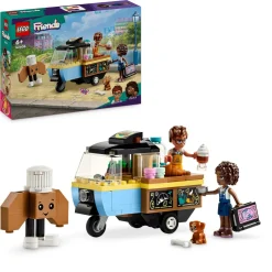 Lego friends 42606 furgoncino del fornaio, giochi per bambini di 6+ anni con cucina giocattolo, cibo, mini bamboline e cane> Mattoncini