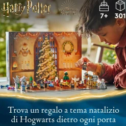 Lego harry potter 76438 calendario dell’avvento 2024, giocattolo di natale con 7 minifigure e 16 mini costruzioni per bambini 7+><noscript><img width=