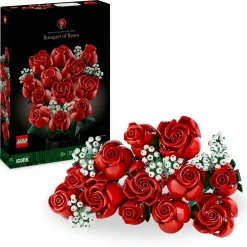 Lego icons 10328 bouquet di rose, set fiori finti per adulti, decorazione casa, idea regalo per lei o lui, collezione botanica> Costruzioni Per Adulti|Mattoncini