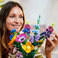 Lego icons 10313 bouquet fiori selvatici finti con papaveri e lavanda artificiali, idea regalo adulti, botanical collection> Costruzioni Per Adulti|Mattoncini