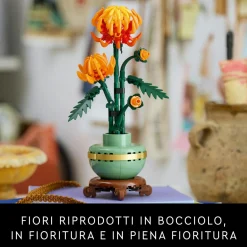 Lego icons 10368 crisantemo, fiore finto da costruire per adulti, regalo creativo di compleanno per donna, uomo, lei o lui><noscript><img width=