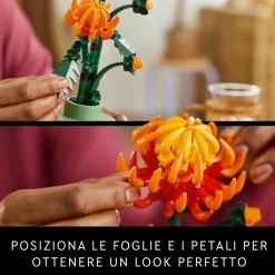 Lego icons 10368 crisantemo, fiore finto da costruire per adulti, regalo creativo di compleanno per donna, uomo, lei o lui><noscript><img width=