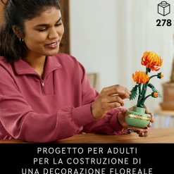 Lego icons 10368 crisantemo, fiore finto da costruire per adulti, regalo creativo di compleanno per donna, uomo, lei o lui><noscript><img width=