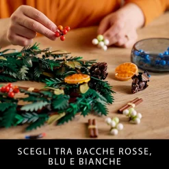 LEGO ICONS 10340 ghirlanda decorazione natalizia, corona da parete o per tavola, regalo di natale per adulti, uomo o donna> Costruzioni Per Adulti|Mattoncini