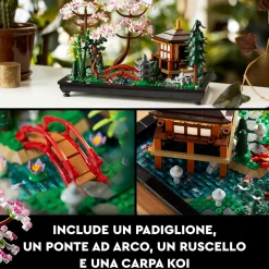 Lego icons 10315 il giardino tranquillo, kit giardino botanico zen per adulti con fiori di loto, regalo per donna e uomo> Costruzioni Per Adulti|Mattoncini