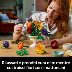 LEGO ICONS BOTANICAL s 10345 composizione floreale – 14 fiori finti, kit adulti><noscript><img width=