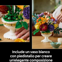 LEGO ICONS BOTANICAL s 10345 composizione floreale – 14 fiori finti, kit adulti><noscript><img width=