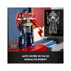 Lego icons optimus prime, modellino da costruire 2 in 1 del leader dei transformers, set da collezione per adulti, 10302><noscript><img width=