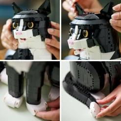 Lego ideas 21349 gatto tuxedo, kit di costruzione per adulti da collezione, idea regalo per lui o lei, decorazione per casa><noscript><img width=