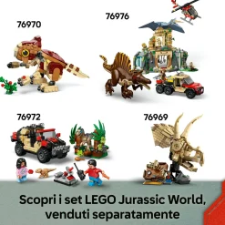 Lego jurassic world – 76973 – raptor e titanosauro in fuga><noscript><img width=