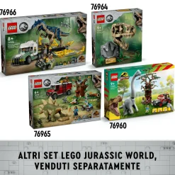 LEGO JURASSIC PARK/W Lego jurassic world 76962 baby bumpy: anchilosauro, giocattolo d’avventura per i fan del cretaceo, giochi creativi bambini 7+> Mattoncini