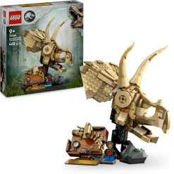 LEGO JURASSIC PARK/W Lego jurassic world 76969 fossili di dinosauro: teschio di triceratopo, giocattolo con supporto e minifigure, giochi bambini 9+> Mattoncini