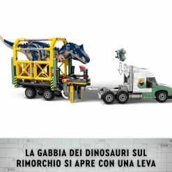 LEGO JURASSIC PARK/W Lego jurassic world 76966 missione dinosauro: camion di trasporto dell’allosauro, giocattolo con veicolo, giochi bambini 8+><noscript><img width=